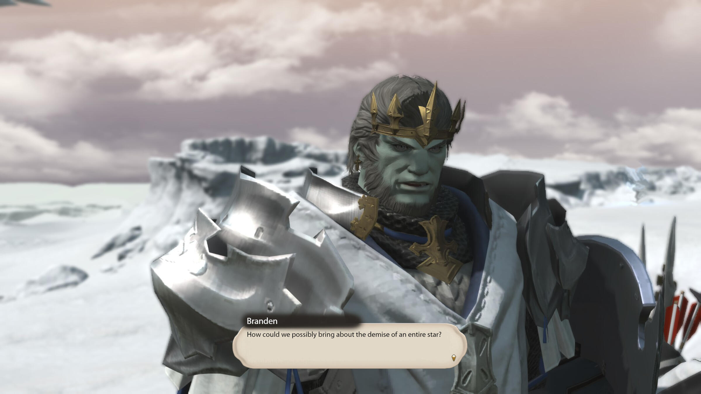 image of Branden, saying "how could we possibly bring about the demise of an entire star?"
