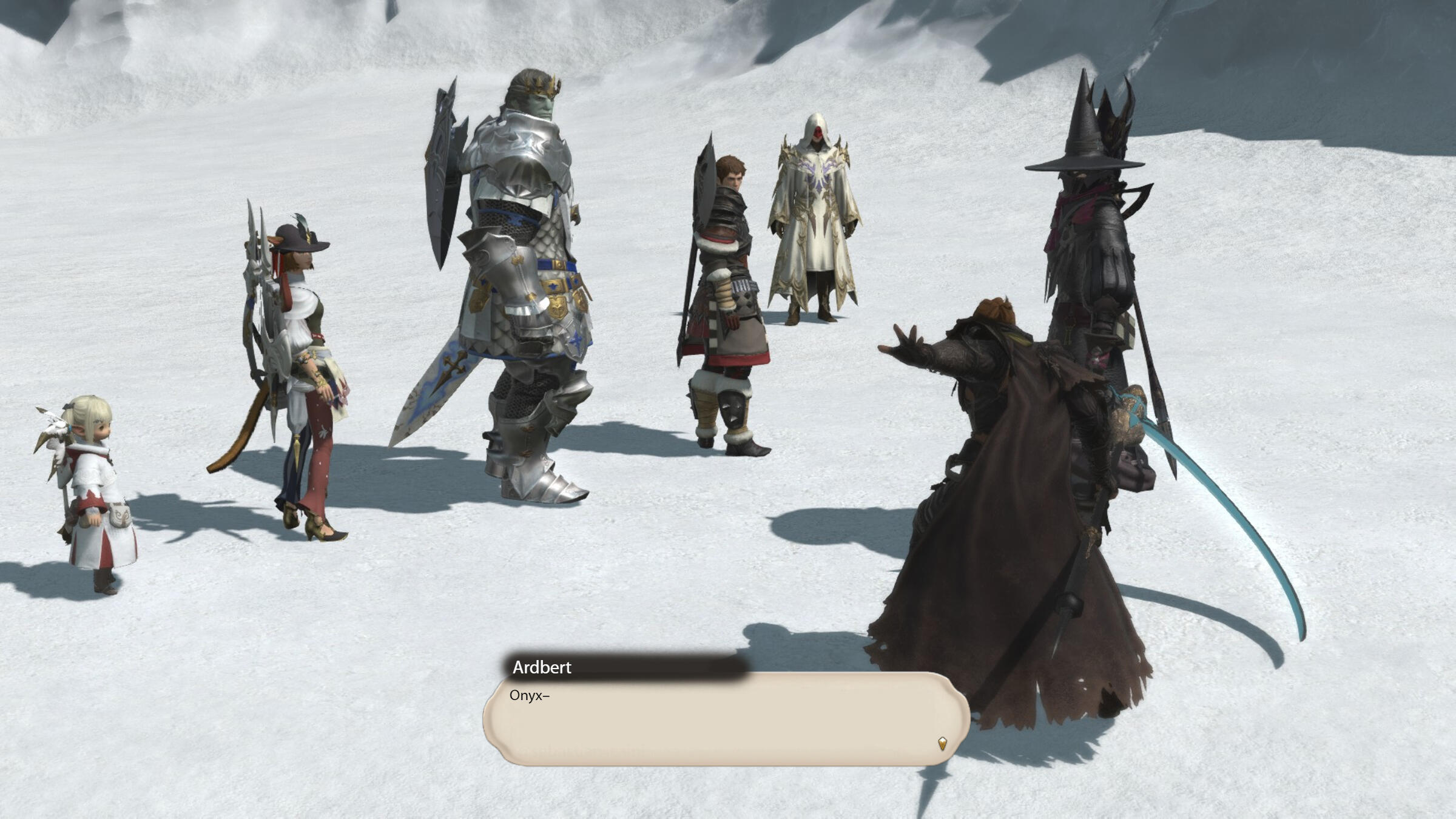 Ardbert and the others turn to look at him, confused by their friend's reaction. "Onyx--" Ardbert begins.