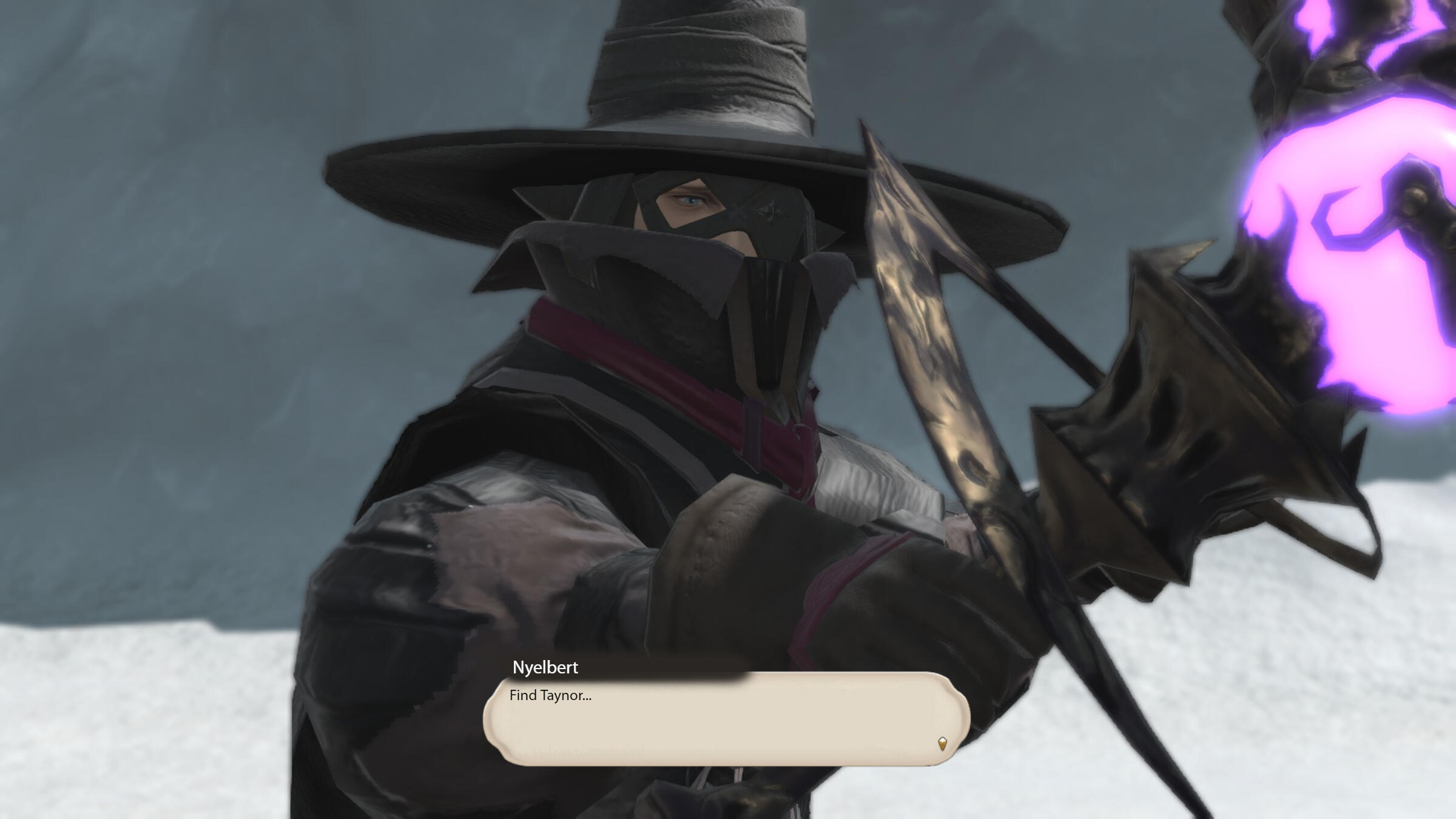 Nyelbert looks distraught at his actions. He quietly says “Find Taynor…”